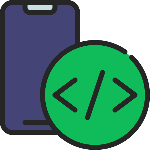 Mobile coding Juicy Fish Soft-fill icon