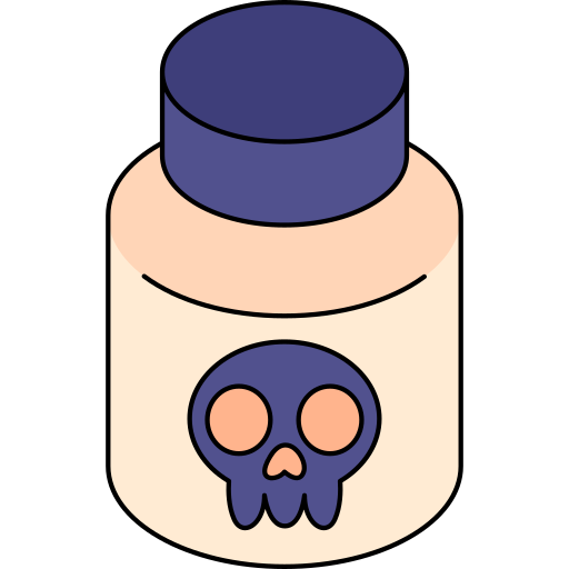 Poison Generic Thin Outline Color icon