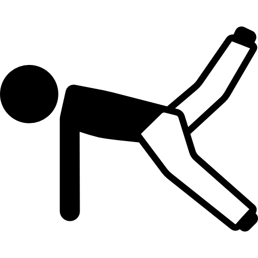 Boy On Floor Stretching Leg  icon