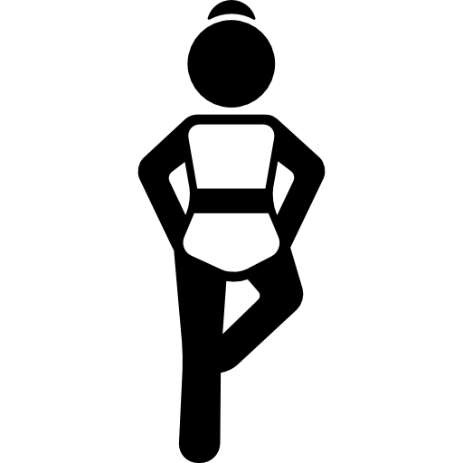 Девушка с согнутой левой ногой  иконка