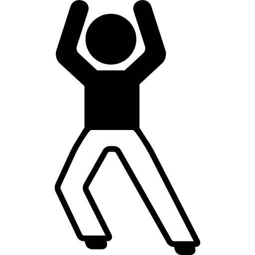 Boy Standing Up Stretching Leg  icon
