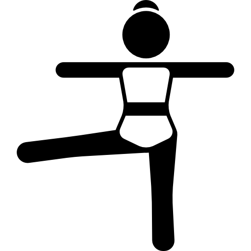girl stretching Arms and Leg  icon