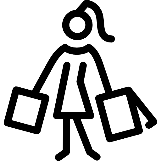 vrouw winkelen Special Lineal icoon
