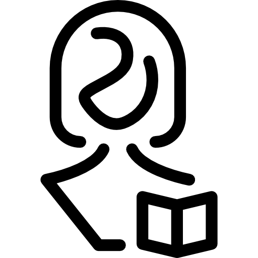 여자 독서 Special Lineal icon