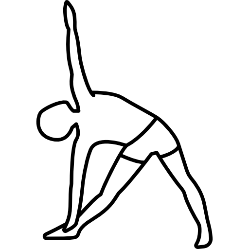 Man Stretching Leg and Arms  icon