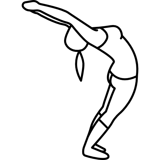 Woman Stretching Back  icon