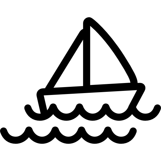 voilier sur mer  Icône