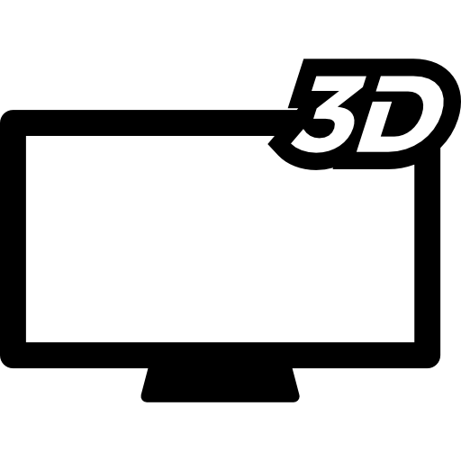 televisione 3d  icona