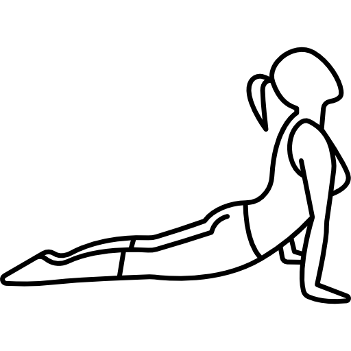 Woman Laying Down Lifting Head  icon