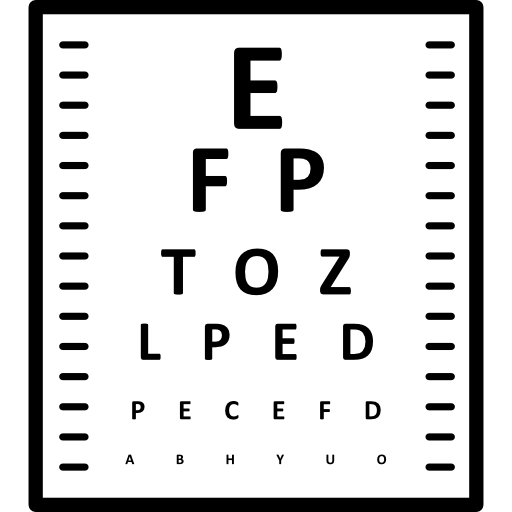 Eye chart  icon