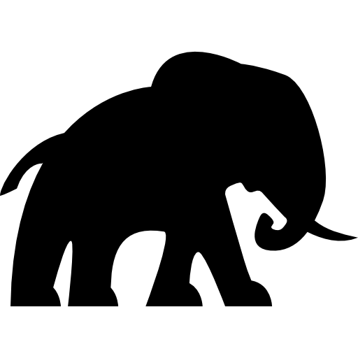 słoń skierowany w prawo  ikona