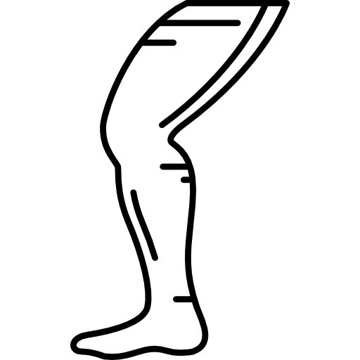 mężczyźni noga Hand Drawn Black ikona