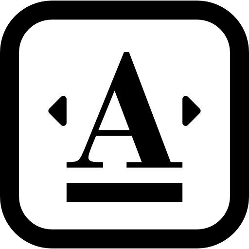 botão tipográfico Basic Rounded Lineal Ícone