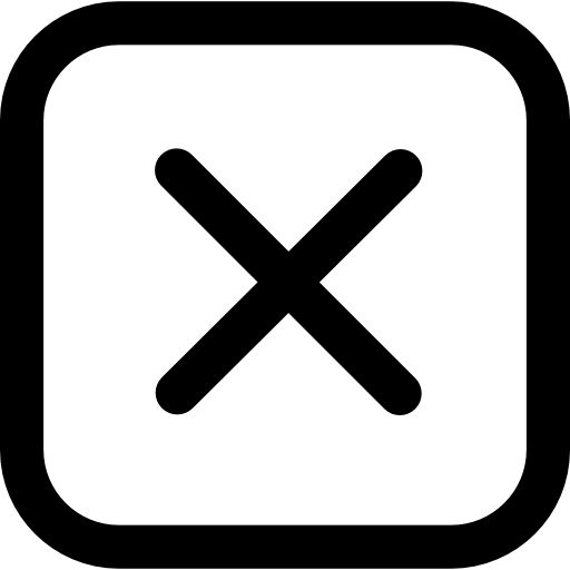 botón cancelar Basic Rounded Lineal icono