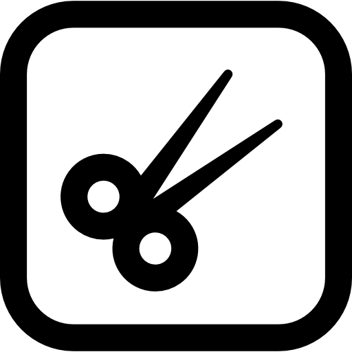 botón de corte Basic Rounded Lineal icono
