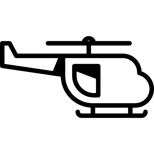 helicóptero voltado para a direita  Ícone
