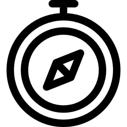 kompas Basic Rounded Lineal ikona