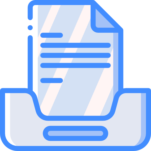 Inbox Basic Miscellany Blue icon