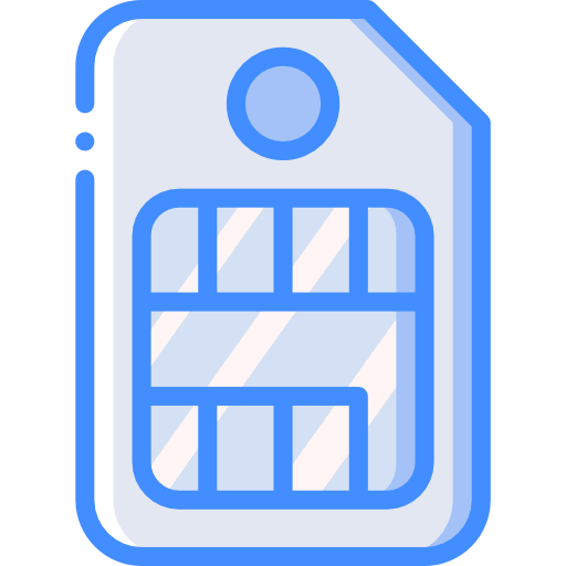 simカード Basic Miscellany Blue icon