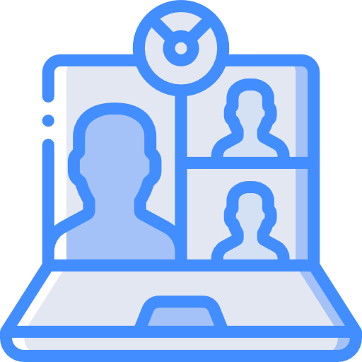 Videocall Basic Miscellany Blue icon