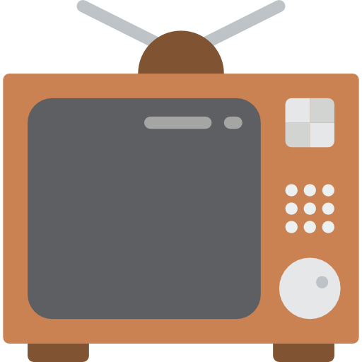 televisie Basic Miscellany Flat icoon
