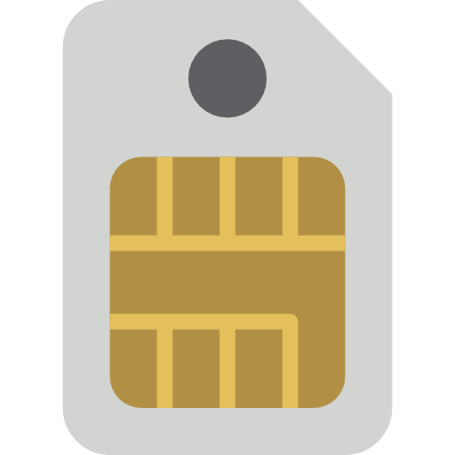 Sim card Basic Miscellany Flat icon