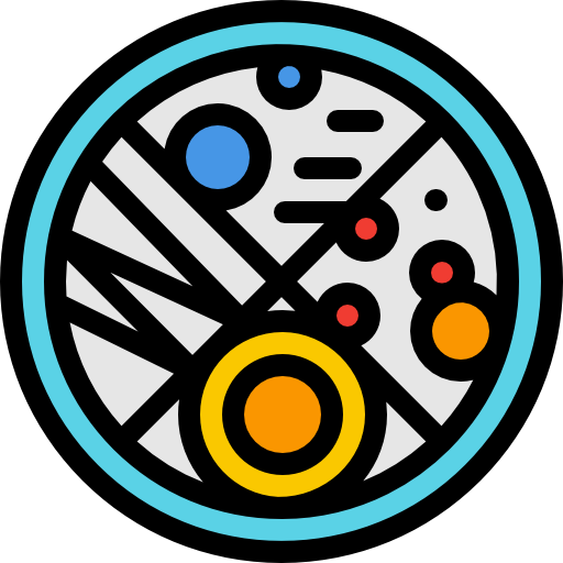 Petri dish Detailed Rounded Lineal color icon