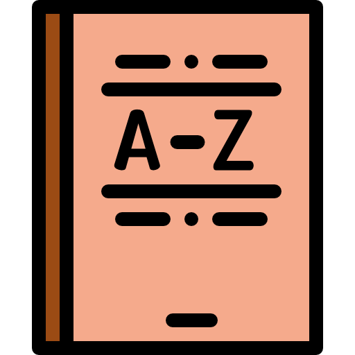 diccionario Detailed Rounded Lineal color icono