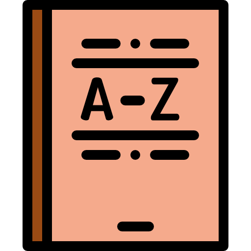 dizionario Detailed Rounded Lineal color icona