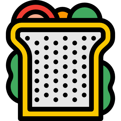 Sandwich Detailed Rounded Lineal color icon