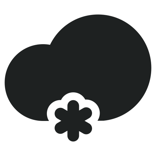 Śnieżna chmura Generic Glyph ikona