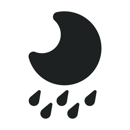 noche lluviosa Generic Glyph icono