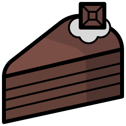 チョコケーキ Generic Outline Color icon