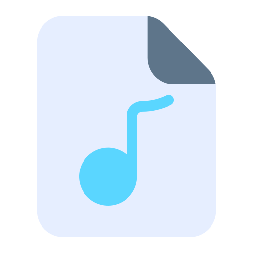 plik muzyczny Generic Flat ikona