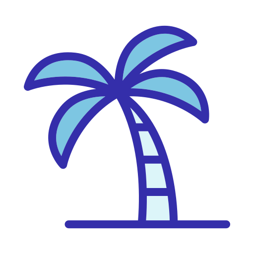 Palm tree Generic Blue icon