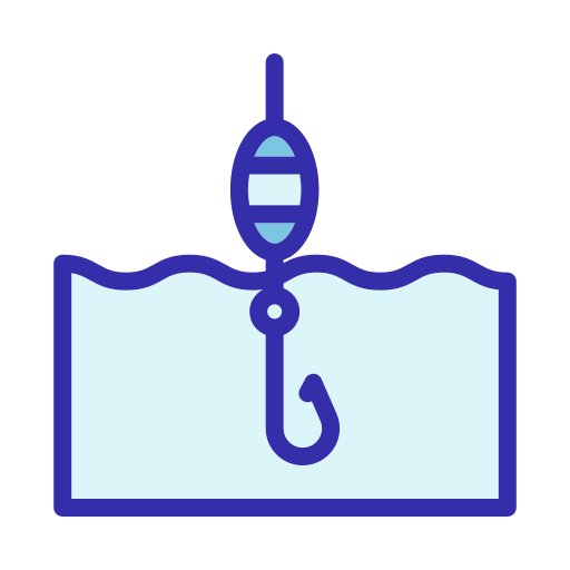 Fishing hook Generic Blue icon