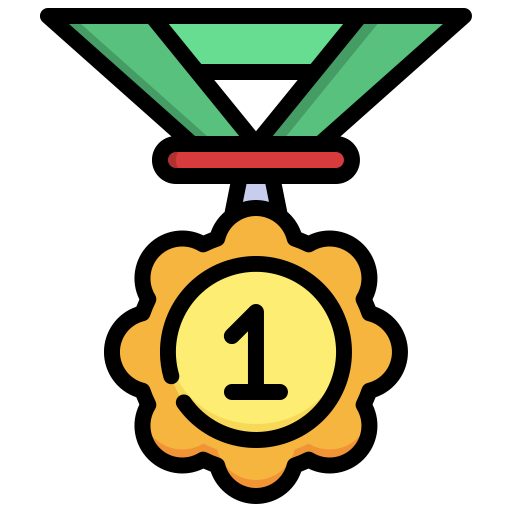 medalla de oro Generic Outline Color icono