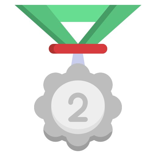 srebrny medal Generic Flat ikona