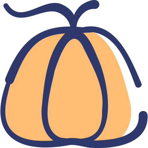 かぼちゃ Basic Hand Drawn Lineal Color icon