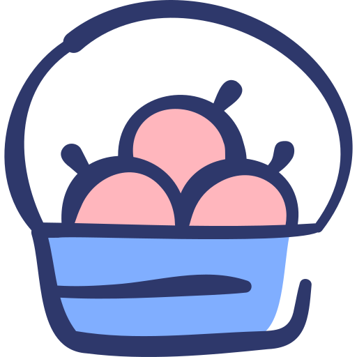 Basket Basic Hand Drawn Lineal Color icon