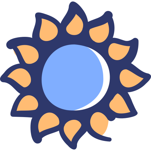 Sunflower Basic Hand Drawn Lineal Color icon