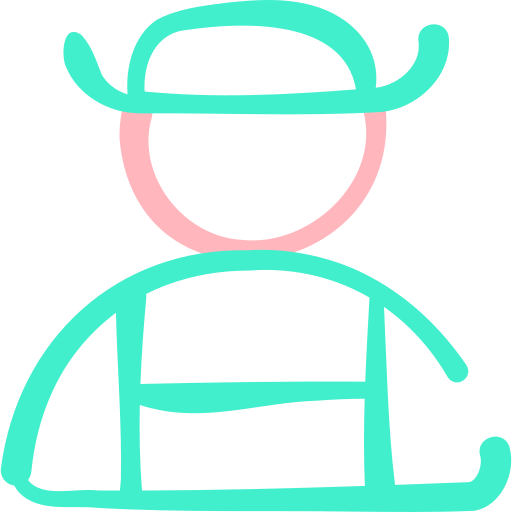 Фермер Basic Hand Drawn Color иконка
