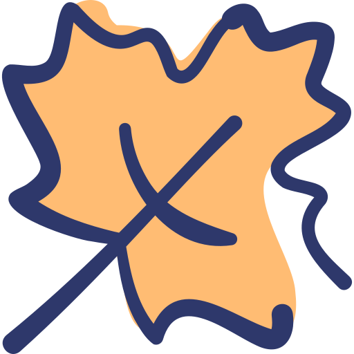 Maple leaf Basic Hand Drawn Lineal Color icon