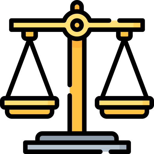 scala della giustizia Special Lineal color icona