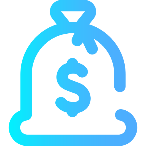 Money bag Super Basic Omission Gradient icon