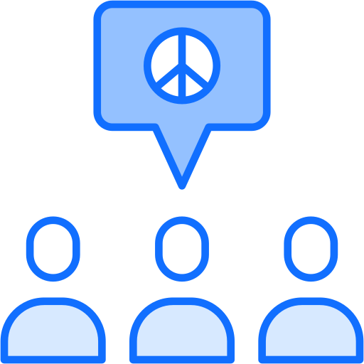 Peace sign Generic Blue icon