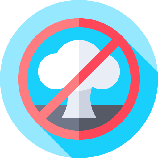 No nuclear Flat Circular Flat icon