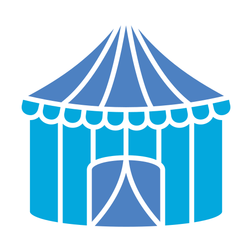 서커스 텐트 Generic Blue icon