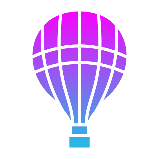 heteluchtballon Generic Flat Gradient icoon