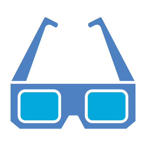 3d 안경 Generic Blue icon